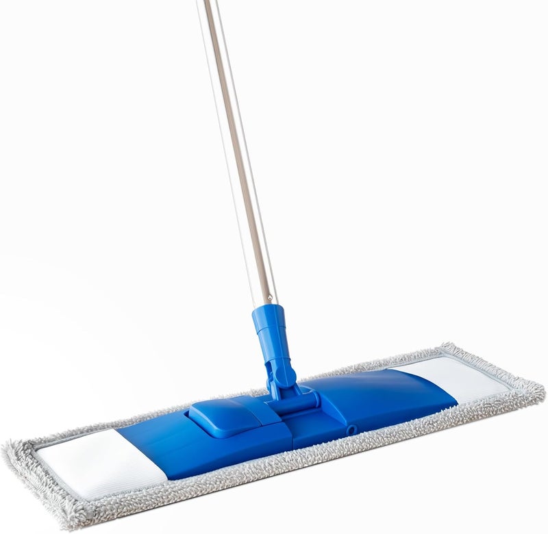 Conliwell 17" Microfiber Mop for Hardwood Floor Cleaning,Mops with 50" Stainless Steel Pole, 1 Reusable & Washable Mop Pad, Wet & Dry Use for Hardwood, Tile, Marble and Vinyl Floors - Image 1
